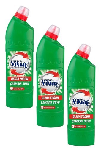 Viking Ultra Yoğun Ada Kokulu Banyo-Mutfak İçin Konsantre Jel Çamaşır Suyu 3x764 ml