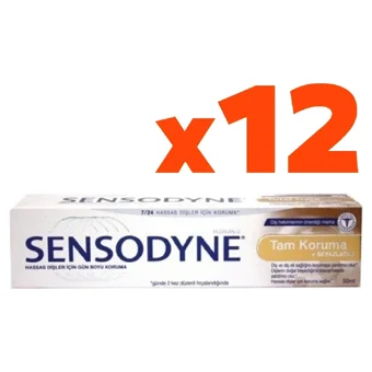 Sensodyne Tam Koruma Beyazlatıcı Naneli Florürlü Diş Macunu 50 ml