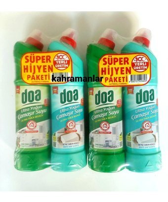 Doa Ultra Yoğun Beyaz Sabun ve Çam Banyo-Mutfak İçin Jel Çamaşır Suyu 4x750 ml