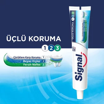 Signal Üçlü Koruma Naneli Florürlü Diş Macunu 50 ml