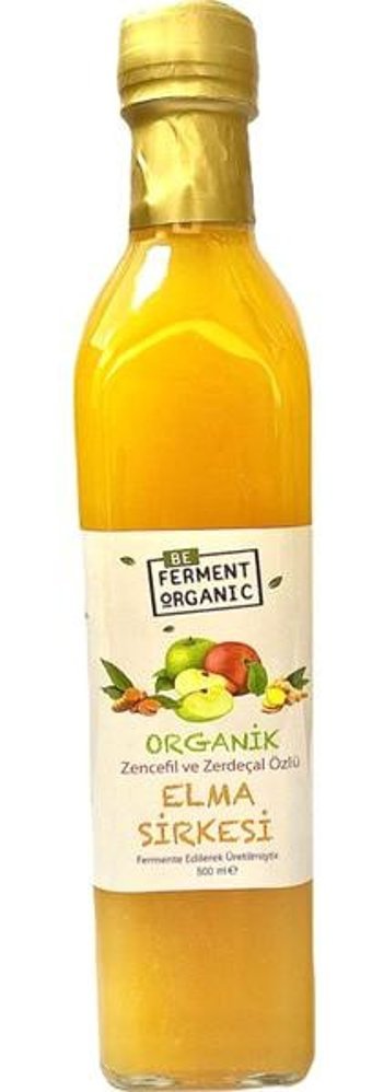 Be Ferment Organik Elma-Zencefil-Zerdeçal Sirkesi 500 ml