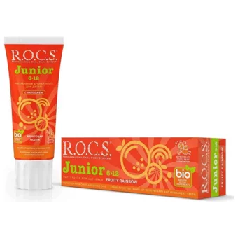 Colgate Rocs Junior Meyve Aromalı Florürsüz 6-12 Yaş Çocuk Diş Macunu 60 ml