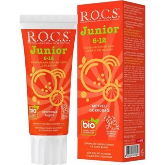 Colgate Rocs Junior Meyve Aromalı Florürsüz 6-12 Yaş Çocuk Diş Macunu 60 ml