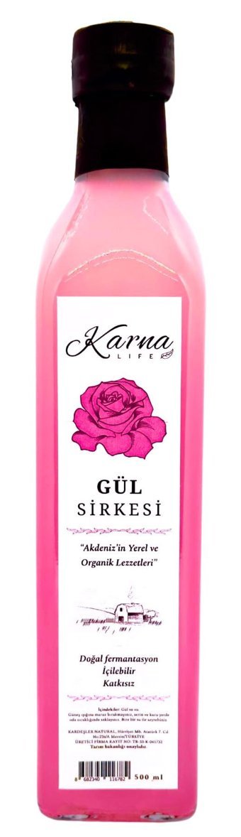 Karma Life Doğal Fermantasyon Gül Sirkesi 500 ml