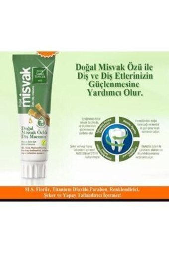 Eyüp Sabri Tuncer Misvak Organik Florürsüz Diş Macunu 4x75 ml