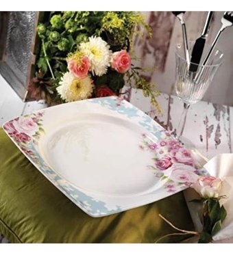 Aryıldız Prestige 29 Parça 6 Kişilik Desenli Porselen Kare Yemek Takımı