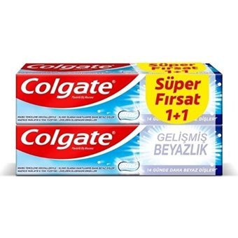 Colgate Gelişmiş Beyazlık Naneli Florürlü Diş Macunu 2x50 ml