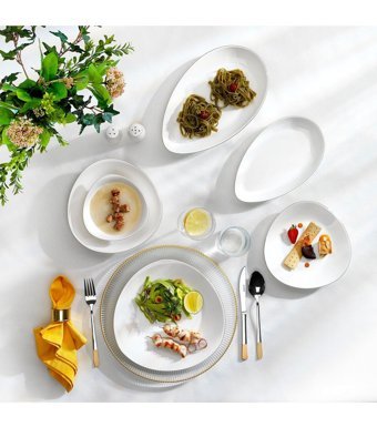 Schafer Dina 29 Parça 6 Kişilik Porselen Elips Yemek Takımı