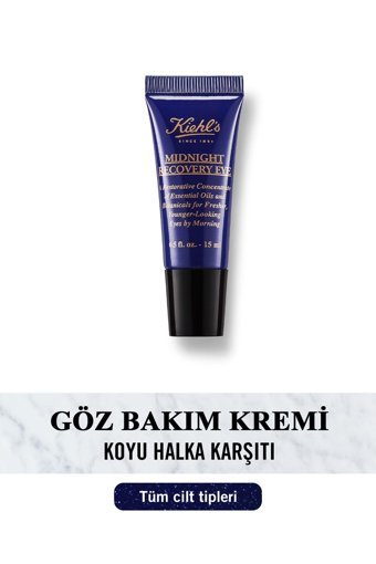Kiehl's Midnight Recovery Eye Tüm Ciltler İçin Göz Altı Krem Tüp Göz Kremi 15 ml