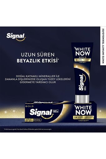 Signal White Now Gold Florürlü Diş Macunu 2x75 ml