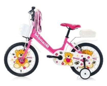 Bianchi Honey 16 Jant 1 Vites 4 Yaş Beyaz-Pembe Çocuk Bisikleti
