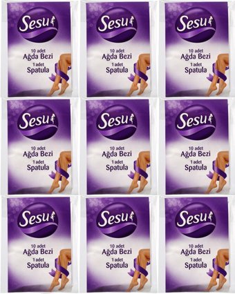 Sesu Spatulalı Kesilmiş 9x10 Adet Ağda Bezi