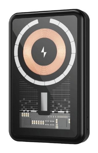 Linktech WP23 Premium 10000 mAh Hızlı Şarj Dijital Göstergeli USB & Lightning Powerbank Siyah