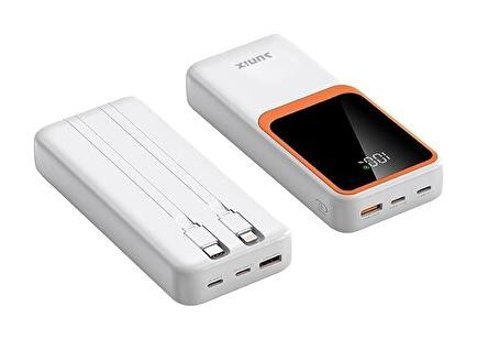 Sunix Pb-70 20000 mAh Hızlı Şarj Dijital Göstergeli Lightning & Type C Powerbank Beyaz