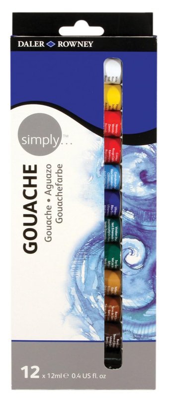 Daler Rowney Simply Mini Çok Renkli 12x15 ml Guaj Boya Seti