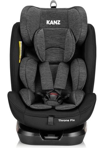 Kanz Thronefix Isofixli 360 Derece 0-36 kg Adac Sertifikalı Yatabilen Yükseklik Ayarlı Emniyet Kemerli Çift Yönlü Oto Koltuğu Siyah