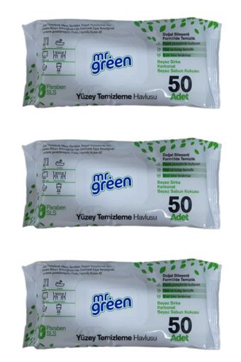 Mr Green 50 Yaprak 3'lü Paket Islak Mendil