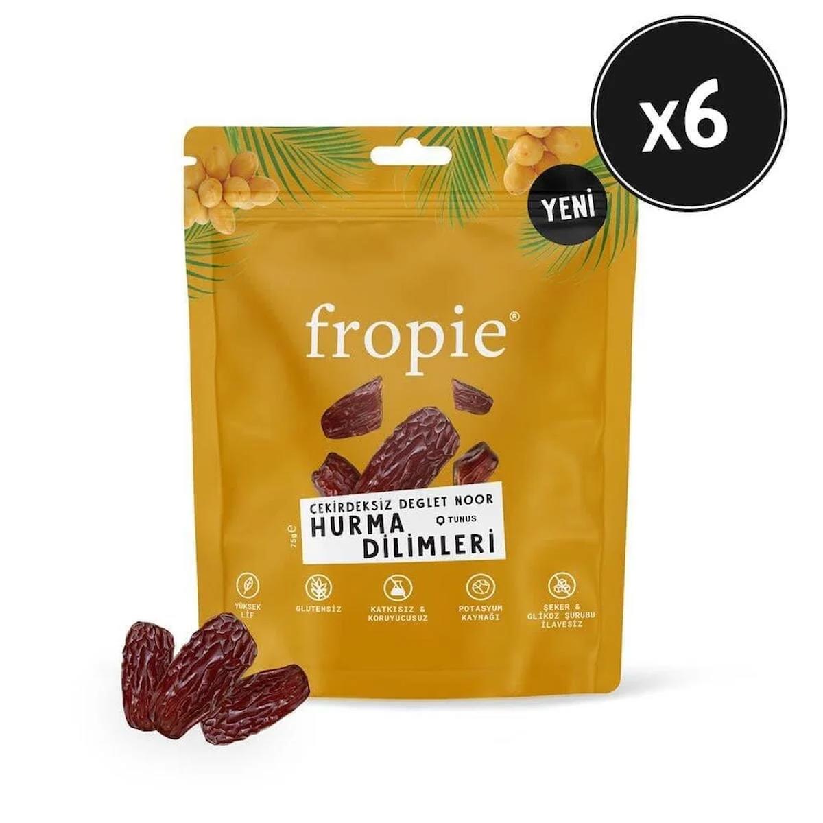 Fropie Deglet Noor Glutensiz Vegan Tunus Hurması 6x75 gr