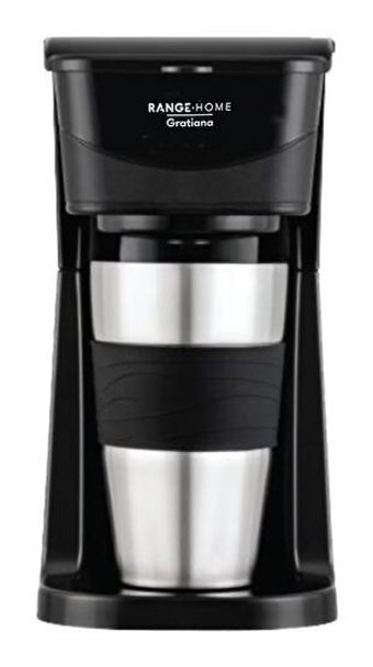 Range Gratiana Plastik Termoslu 410 ml 1 Fincan Mini 750 W Siyah Filtre Kahve Makinesi