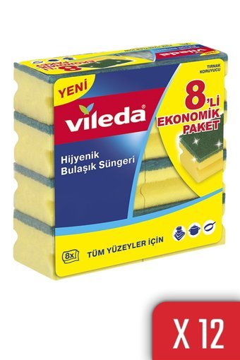 Vileda Klasik Oluklu 12x8'li Bulaşık Süngeri