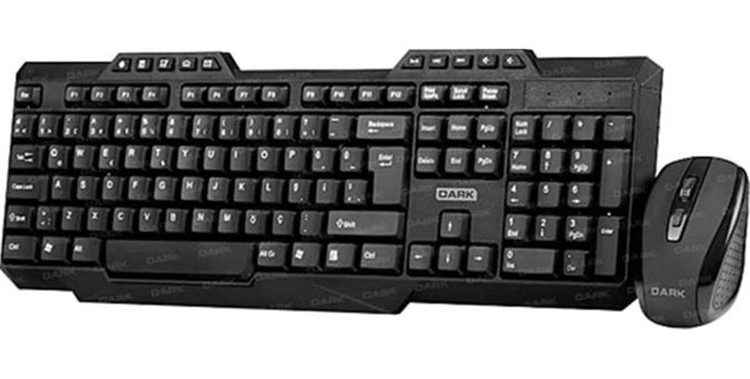 Dark Dk-Ac-Kmw1000 Siyah Kablosuz Klavye Mouse Seti