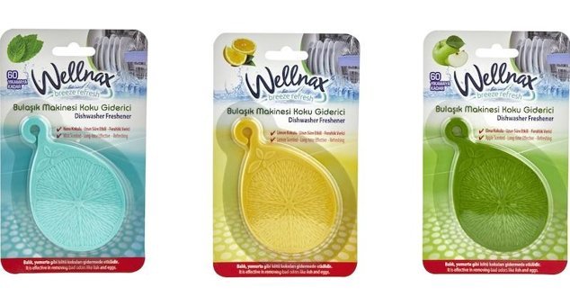 Wellnax Elma-Limon-Nane Bulaşık Makinesi Kokusu 3'lü