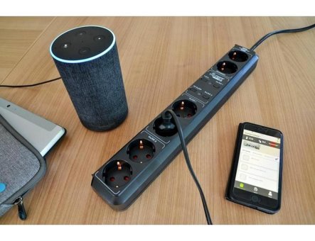 Brennenstuhl Eco-Line Topraklı Anahtarlı Akım Korumalı 6'lı 1.5 m USB Grup Priz Siyah
