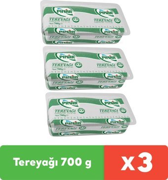 Pınar Tuzsuz Tereyağ 3x700 gr