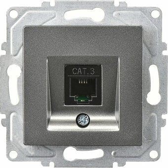Günsan Elektrik Eqona Nümeris Çerçevesiz Sıva Altı Tekli Priz Füme