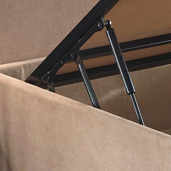 Niron Yatak Ela 160x200 cm Ayrılabilen Başlıksız Çift Kişilik Sandıklı Baza Kahverengi