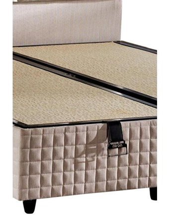 Niron Yatak Star 160x200 cm Başlıklı Çift Kişilik Sandıklı Baza Seti Krem