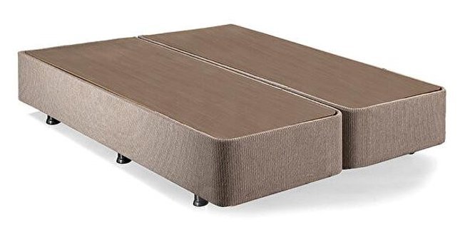 Niron Yatak Klasik 150x200 cm Ayrılabilen Başlıksız Çift Kişilik Sandıklı Baza Bej