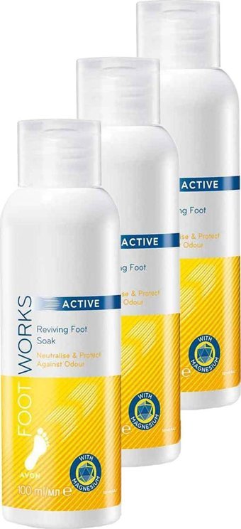 Avon Foot Works Active Canlandırıcı Ayak Kremi 3x100 ml