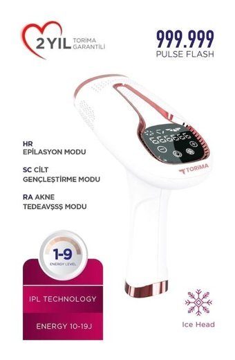 Torima BHRL-04 999999 Atımlı Yüz Koltuk Altı Tüm Vücut için IPL Lazer Epilasyon Aleti
