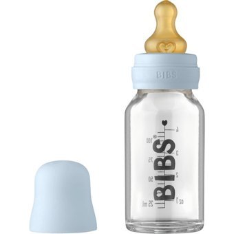 Bibs Bottle Complete Cam Gaz Yapmayan Antikolik Yavaş Akışlı 0-6 Ay Mavi Biberon 110 ml