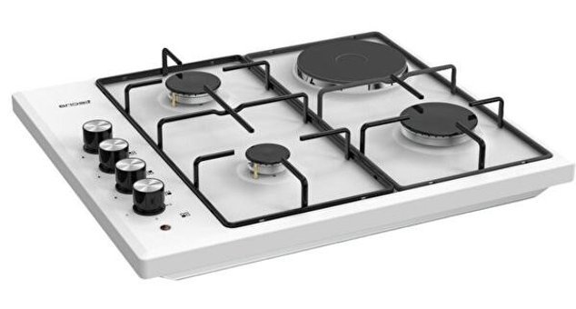 Tecna 6481-L Gazlı Emaye 4 Gözlü Beyaz Set Üstü Ocak