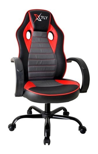 Xfly 1511T0488 Suni Deri Oyuncu Koltuğu Kırmızı-Siyah