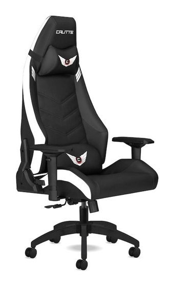 Calitte Titan TT Pro Ortopedik Suni Deri Oyuncu Koltuğu Siyah-Beyaz