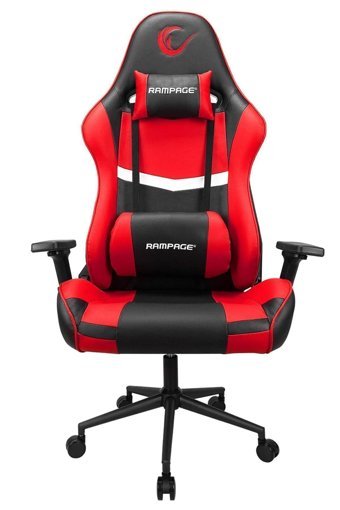 Rampage KL-R56 Suni Deri Oyuncu Koltuğu Kırmızı-Siyah