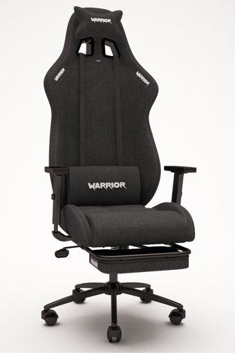 Warrior Scorpion 1575C1110 Ortopedik Ayak Uzatmalı Kumaş Oyuncu Koltuğu Siyah