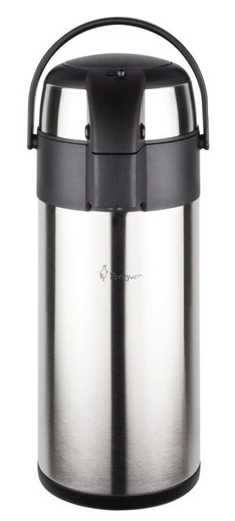 Penguen 1250A Çelik 5 lt Çaydanlık Termos Gümüş