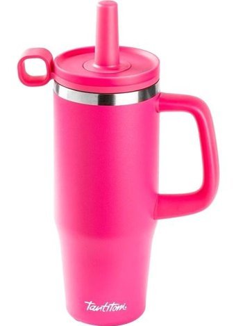 Tantitoni 020-01 Paslanmaz Çelik 1 lt Pipetli Outdoor Matara Termos Pembe