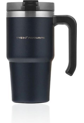 Tyeso Maxus Paslanmaz Çelik 600 ml Pipetli Outdoor Matara Termos Siyah