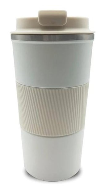 Aliyosso Paslanmaz Çelik-Silikon 500 ml Outdoor Matara Termos Krem