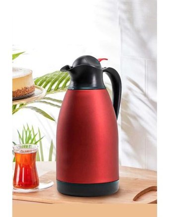 Cooker CKR 2033 Paslanmaz Çelik 5 lt Çaydanlık Termos Kırmızı