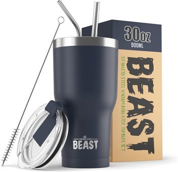 Greens Steel Beast Paslanmaz Çelik 900 ml Pipetli Outdoor Bardak Termos Lacivert