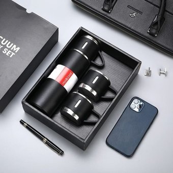 Megame Paslanmaz Çelik 500 ml Outdoor Matara Termos Siyah
