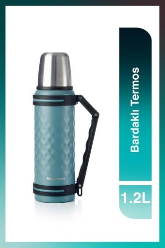 Tupperware Paslanmaz Çelik 1.2 lt Outdoor Bardak Termos Mavi