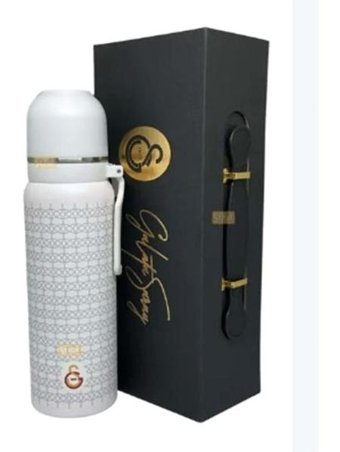 Timon Galatasaray Çelik 650 ml Outdoor Matara Termos Beyaz