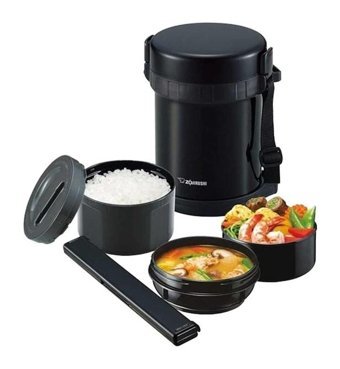 Zojirushi Sl GH18 Paslanmaz Çelik 1.27 lt Outdoor Yemek Termos Siyah